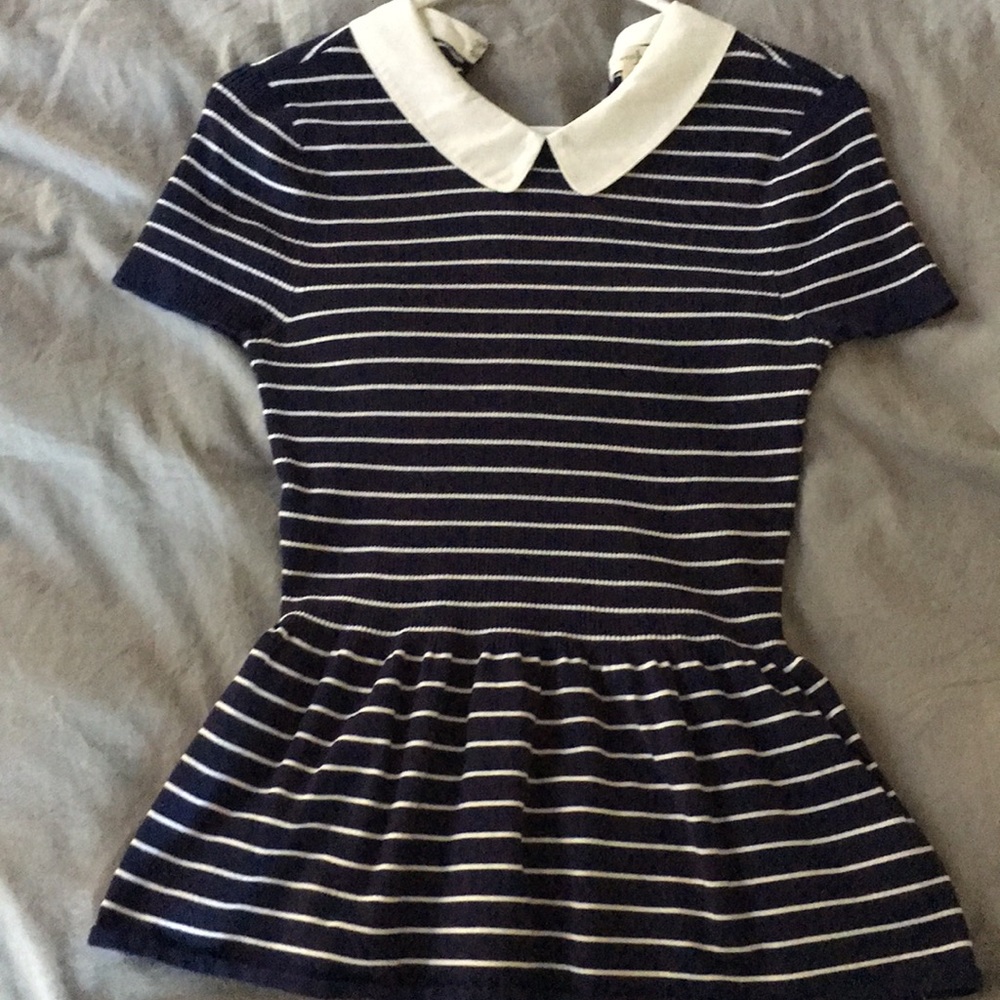 Striped peplum shirt